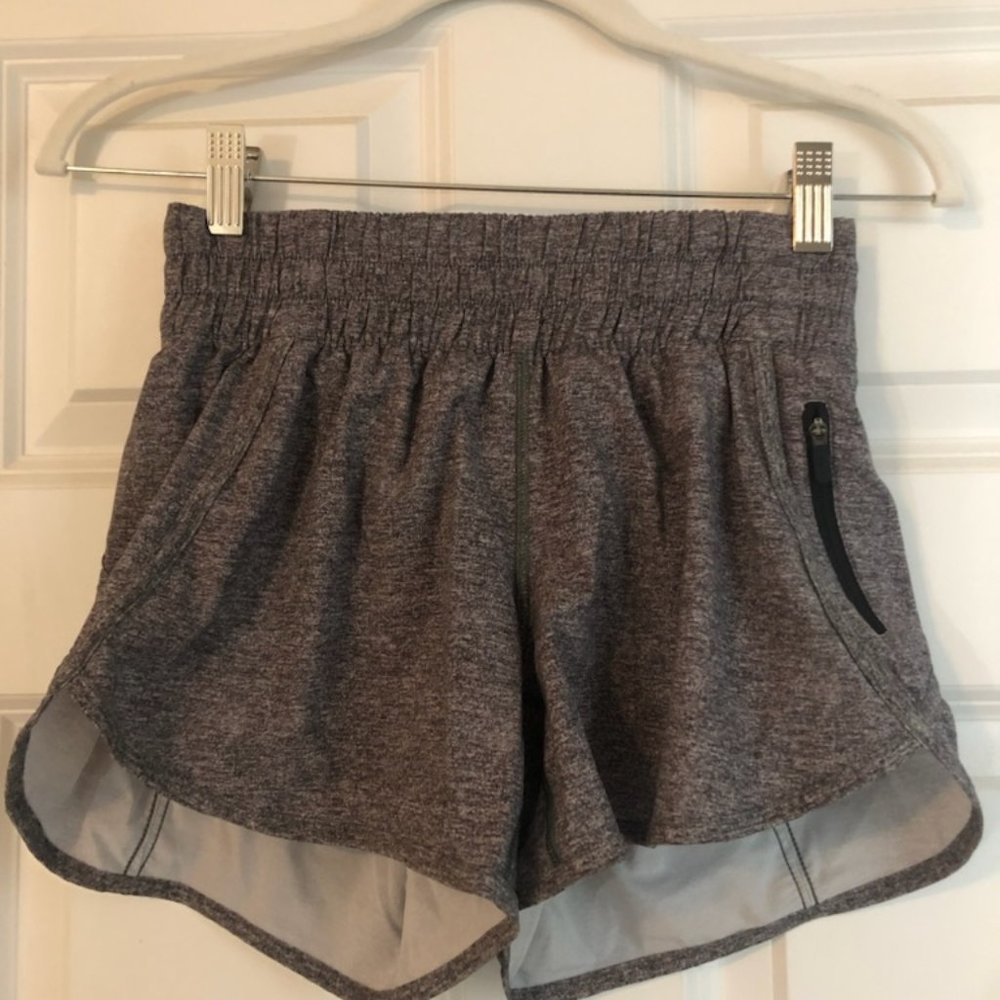 LuLulemon Track That MR Lined Shorts - 4" Heather Lux Multi Black